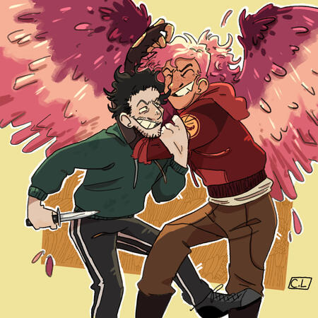 Artfight of Avian by Aveskeep and Simon